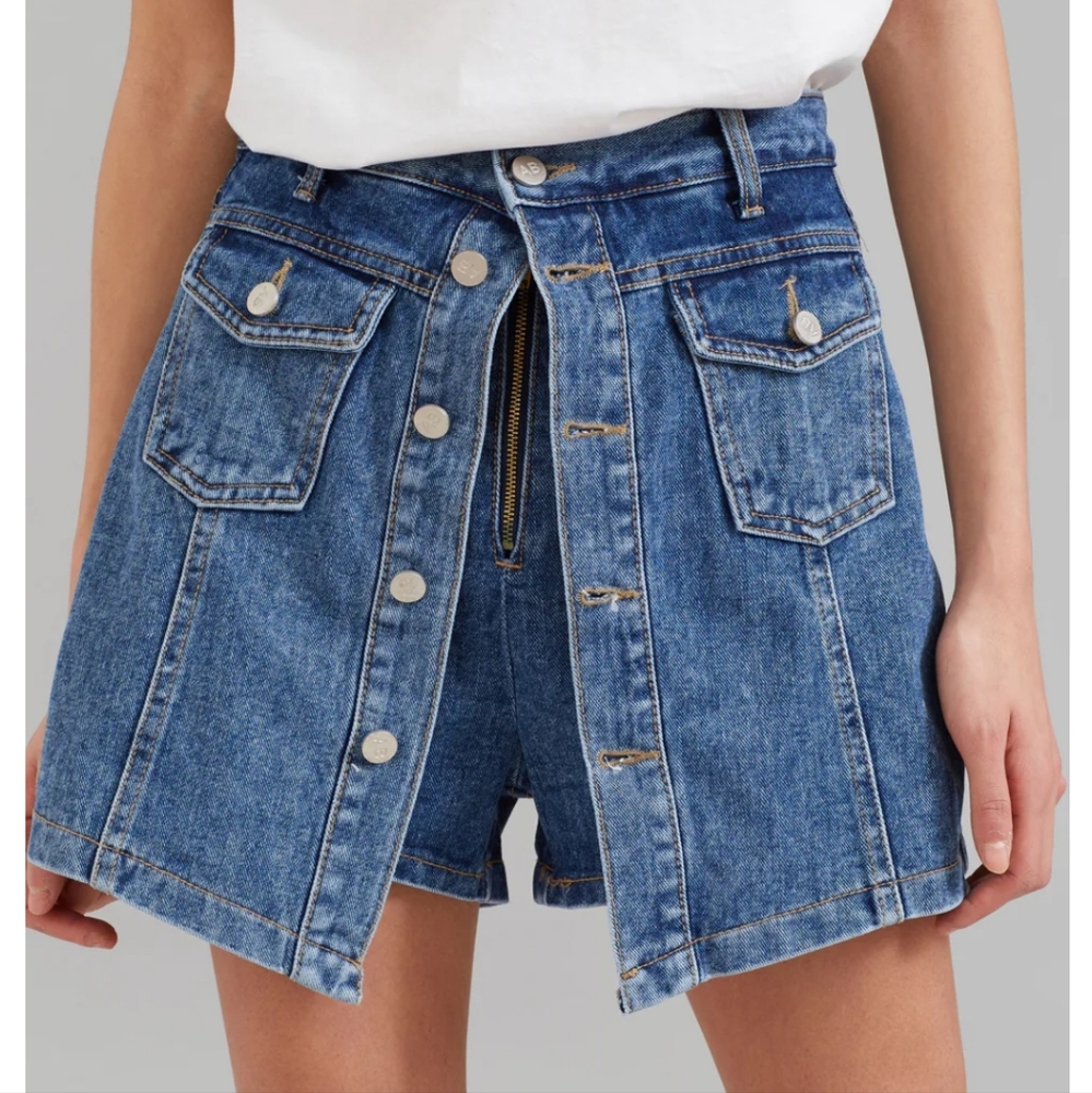 Vintage SKORT denim button up 💖💖
